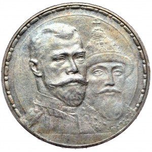 Rosja, Mikołaj II, Rubel 1913, 300-lecie dynastii Romanowów, st. płytki
