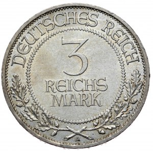 Niemcy, Republika Weimarska, 3 marki 1926 A, Berlin, 700 lat miasta Lubeka