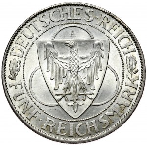 Niemcy, Republika Weimarska, 5 marek 1930 A, Berlin - Odzyskanie Nadrenii