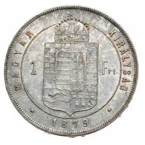 Węgry, Franciszek Józef I, forint 1879 KB, Kremnica