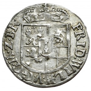 Brandenburgia-Prusy, Fryderyk Wilhelm, 1/24 talara (grosz) 1671 GF, Krosno Odrzańskie, rzadki