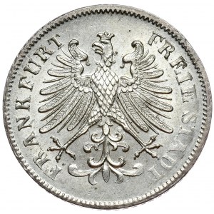 Niemcy, Frankfurt, 6 krajcarów 1856, obustronny duch
