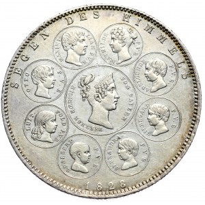 Niemcy, Bawaria, Ludwik I, talar 1828, familijny