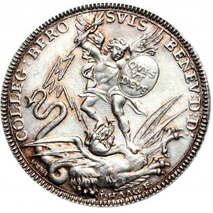 Szwajcaria, Lucerna, kopia w srebrze bardzo rzadkiej 6-dukatówki bez daty (ok. 1748)