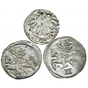 Zestaw 3 szt. denar 1558 i 2 dwudenary wileńskie 1570