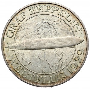 Niemcy, Republika Weimarska, 3 marki 1930 A, Berlin, Graf Zeppelin
