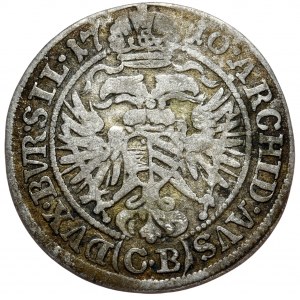 Śląsk, Józef I, 3 krajcary 1710 CB, Brzeg