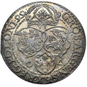 Zygmunt III Waza, szóstak 1599, Malbork, mała głowa. Okazowy !!!