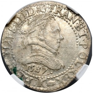 Henryk Walezy, 1/2 franka (demi franc) 1587 K, Bordeux