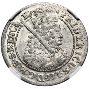 Prusy (księstwo), Fryderyk III, ort 1698 SD, wąsko rozstawione, rzadszy