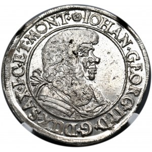 Niemcy, Saksonia, Jan Jerzy II, 1/3 talara (1/2 guldena) 1673 CR, Drezno