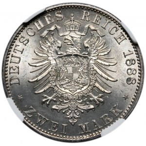 Niemcy, Prusy, 2 marki 1888 A, Berlin
