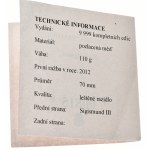 Replika 100-dukatówki Zygmunta III Wazy, 2012, waga 110g, miedź złocona