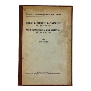 Adam Chmiel, Kazimier Council Books 1369-1381 and 1385-1402