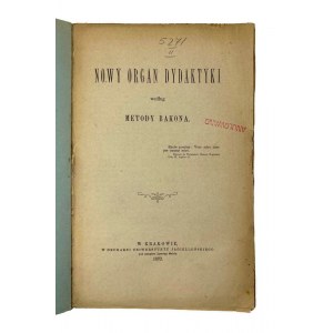 Stanislaw Zaranski, A new body of didactics according to the Bakon method