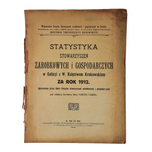 Štatistika ziskových a obchodných združení v Haliči a Krakovskom veľkovojvodstve za rok 1912