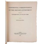 Tytus Filipowicz, Vertrauliche Korrespondenz der englischen Regierung über den polnischen Aufstand von 1863.