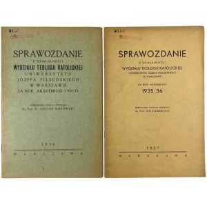 Zpráva o činnosti Katolické teologické fakulty 1934/35 a 1935/36