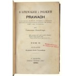 Tadeusz Czacki, O Litewskich i Polskich Prawach I. a II. diel