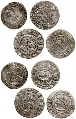 Poland, set of 4 x crown half-penny