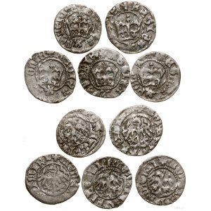 Pologne, ensemble : 5 x demi-penny couronne, sans date, Cracovie