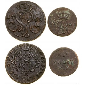 Poland, set: penny and shekel, 1768, Cracow