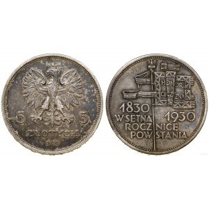 Poľsko, 5 zlotých, 1930, Varšava