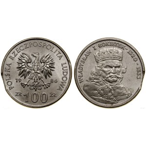 Polen, 100 Zloty - Münze destrukt, 1986, Warschau
