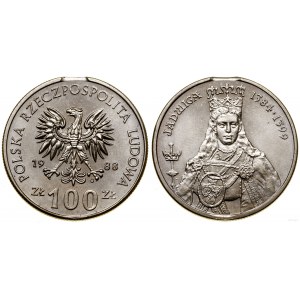 Polen, 100 Zloty - Münze destrukt, 1988, Warschau