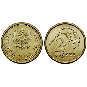 Polsko, 2 grosze (zničení mincovny), 2021, Varšava