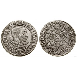 Kniežacie Prusko (1525-1657), groš, 1533, Königsberg