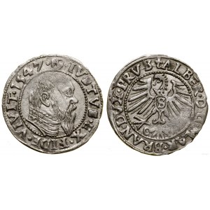 Prusy Książęce (1525-1657), grosz, 1547, Królewiec