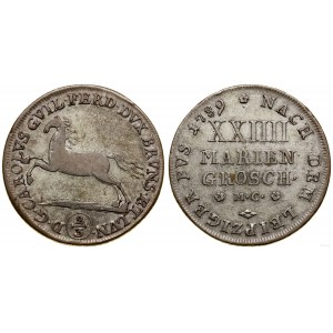Nemecko, 2/3 toliarov (24 mariánskych grošov), 1789 MC, Brunswick