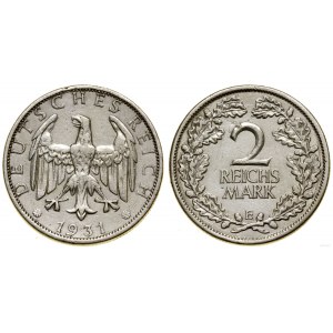 Niemcy, 2 marki, 1931 E, Muldenhütten
