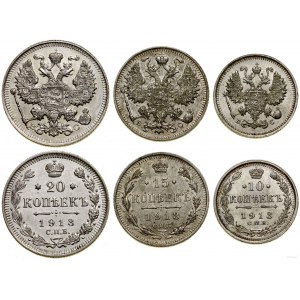 Rusko, sada: 10, 15, 20 kopejok, 1913 pred n. l., Petrohrad