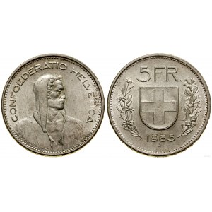 Švajčiarsko, 5 frankov, 1965 B, Bern