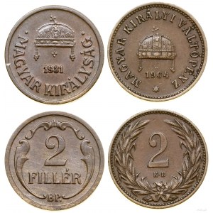 Ungarn, Satz von 2 Münzen