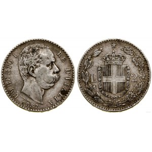 Włochy, 2 liry, 1887, Rzym
