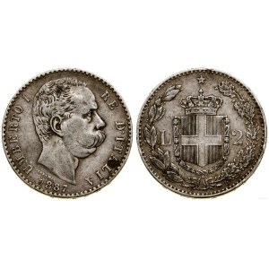 Italy, 2 lira, 1887, Rome