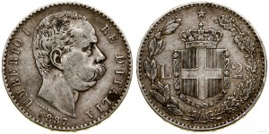 Italien, 2 Lire, 1887, Rom