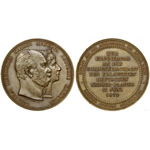 Nemecko, medaila na pamiatku cisárovej zlatej svadby, 1879