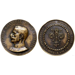 Włochy, medal upamiętniający wystawę we Florencji, 1929