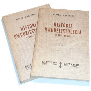 ZAREMBA - HISTORIA DWUDZIESTOLECIA tom 1-2