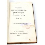 NIEMCEWICZ- PISMA ROZMAITE WSPOŁCZESNYCH WIERSZEM I PROZĄ t.2 1805