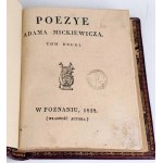 MICKIEWICZ - POEZYE vol.2. Poznań 1828