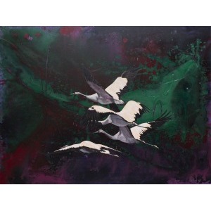 Joanna Półkośnik (1981), Cranes in the Evening (2015)