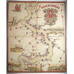 [BOARD GAME]. Vistula River to Gdansk. Lvov 1919. published by the Company S. W. Niemojowski and S-ka....