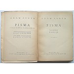 ASNYK ADAM. Writings first collected together. Poems. Volume I - II. W-wa 1938. sp. akc...