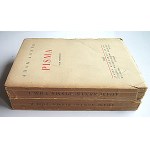 ASNYK ADAM. Pisma po raz pierwszy razem zebrane. Poezje. Tom I - II. W-wa 1938. Sp. Akc...