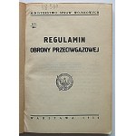 REGULAMIN OBRONY PRZECIWGAZOWEJ. [Sygn. O.13/1934. W-wa 1934. Ministerstwo Spraw Wojskowych. Druk...